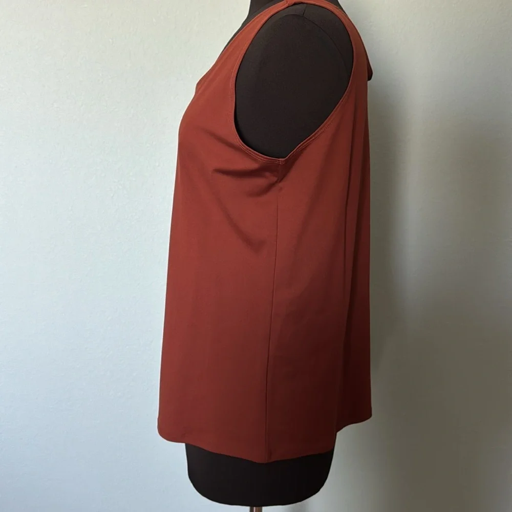 Chico’s shell top, brown. - Picture 2 of 4